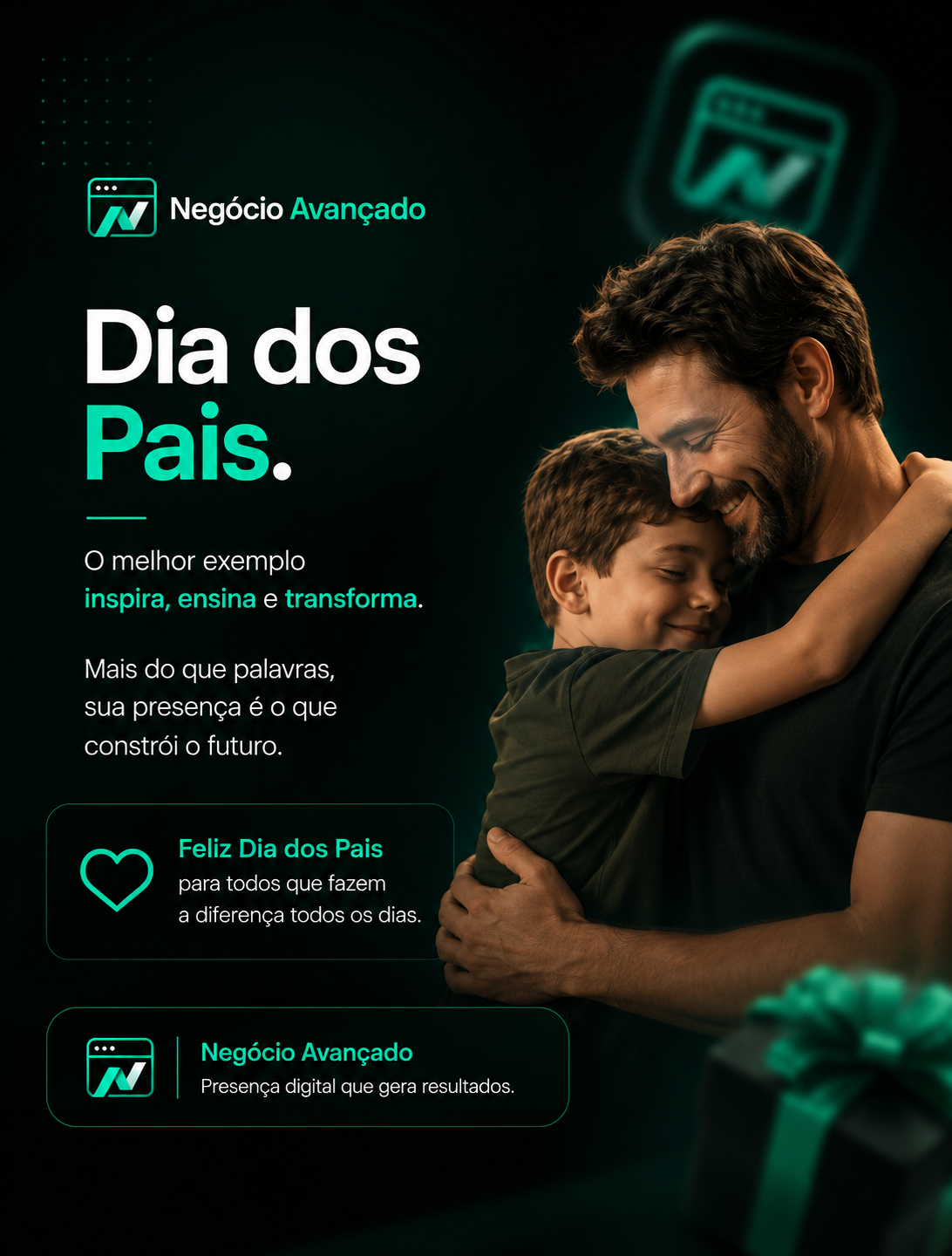 Criativo: campanha de Dia dos Pais do Negócio Avançado Criativo: campanha de Dia dos Pais do Negócio Avançado